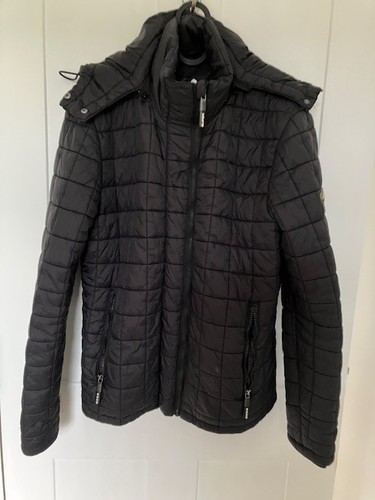 Mens superdry black puffer - superdry,