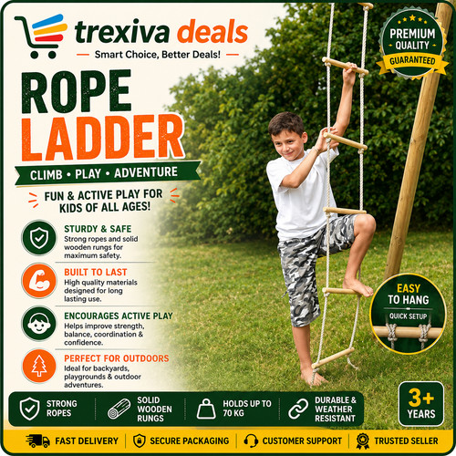 Kids rope ladder swing set - kids,