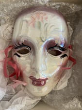 Vintage 1987 Ceramic Mardi Gras / masquerade Mask