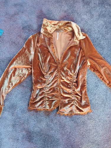 Free people gold ruffled - people,
