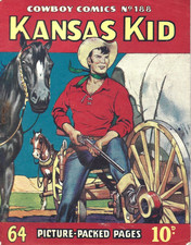 COWBOY PICTURE LIBRARY 4 Kansas Kid comics Nos 188 224 240 252