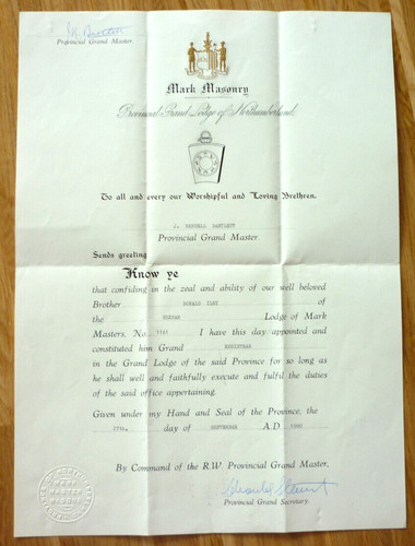 Certificate freemason - certificate,