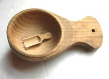 Wooden salt server with wooden