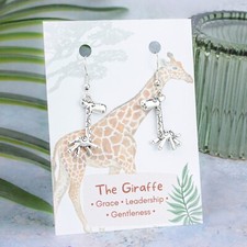 Giraffe Charm Earrings, Animal