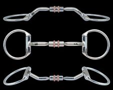 Eggbutt Comfort Barrel Myler Bits, Copper Rollers & Inlay Snaffle Action Bits