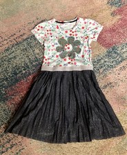 Bluezoo Debenhams Girls Sequin Flower Party Dress Age 10-11 Great Condition 
