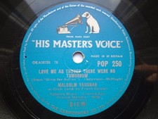 Malcolm Vaughan Love Me As Though There Were No Tomorrow 78 HMV POP250 EX 1950s