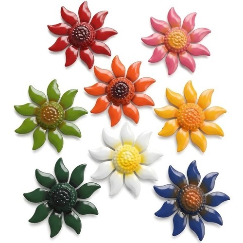 8pcs metal sunflower - metal,