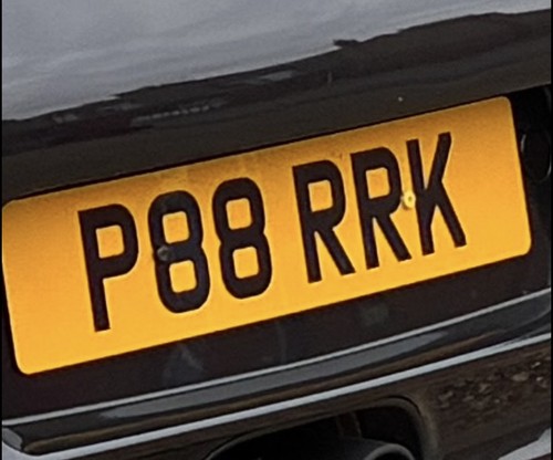 Car number plate private - car, reg