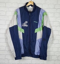 VINTAGE RETRO ADIDAS 90'S SHELLSUIT BOLD BRIGHT WINDBREAKER SPORT COAT JACKET D8