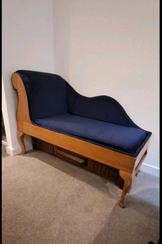 Antique chaise longue daybed - chaise,