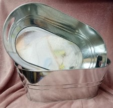 BNIB 2 Metal Oval Trough