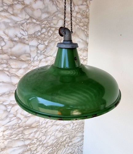 Large mid century green enamel - century,