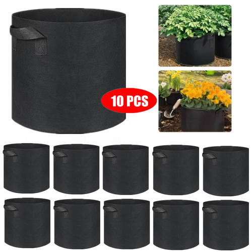 10pack large plant grow bags - large,