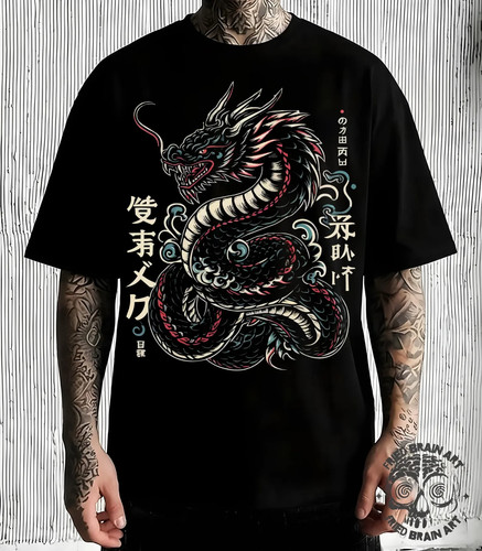 Japanese dragon shirt - japanese,
