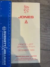 Jones Baler Limited Allis-Chalmers Price List December 1980