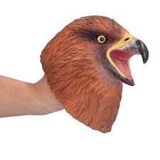 Bald Eagle Hand Puppet Realistic Open Movable Mouth Interactive Bird Head Hand