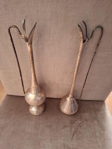 White metal decorative jugs - white,