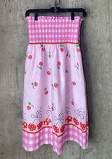 Pink Cherry Print Smocked