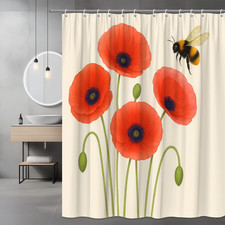 Floral Red Poppy Shower