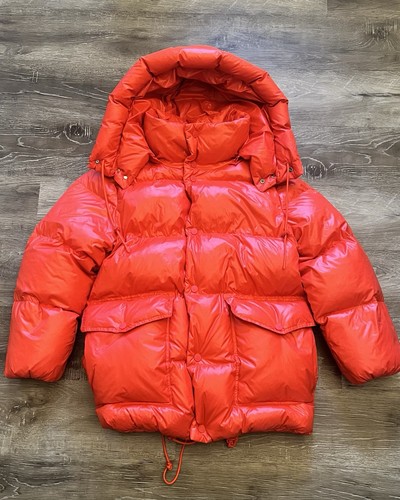 Red nylon oversized hooded - h&m,