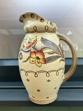Vintage Bursley Ware England Charlotte Rhead Large Jug TL3 Trellis Circa 1943