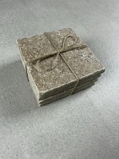 Walnut Travertine Tumbled Stone Coasters (set of 4)