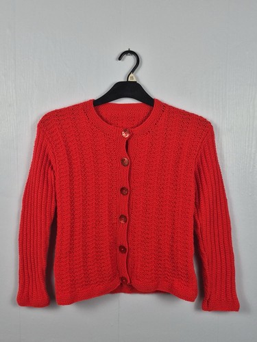Vintage hand knitted red - hand,