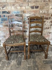 Oak Ladder Back Dining Chairs