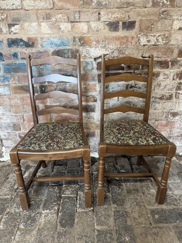 Oak ladder back - ladder, chairs