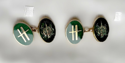 Harrods enamel cufflinks - enamel,