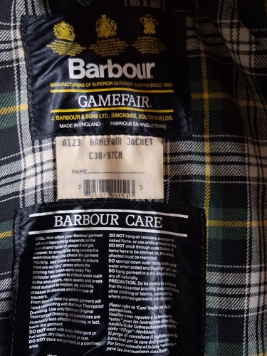 Barbour a123 gamefair jacket - barbour,