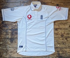 Admiral England Test Ashes vtg men's cricket vodafone shirt jersey top 2005-08 M