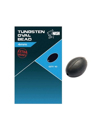 Tungsten oval bead - oval, 4mm