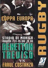 Benetton Treviso v Farul Costanza European cup 7 Nov 1995  RUGBY PROGRAMME