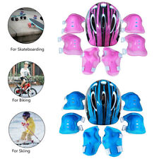 Boys & Girls Kids 7Pcs/Set Skate Cycling Bike Safety Helmet Knee Elbow Pads