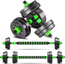 Dumbbells Set of 2 Dumbbell Barbell Weight Plates Strength Training Weight Bars