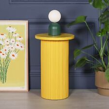 Fluted Round Top Yellow Ribbed