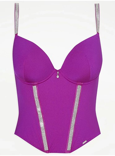 Entice purple diamante - purple, strap