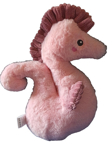 Dog toy pink seahorse - pink, rope