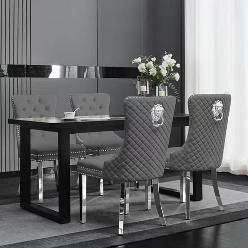Set plush velvet dining - velvet,