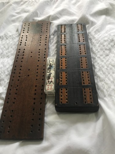 Vintage wooden cribbage boards - vintage,