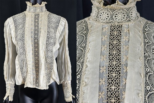 Edwardian embroidered ivory - edwardian,