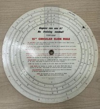Quick Conversion Wheel 15’’ Circular Slide Rule Cardboard Collectible Engineer