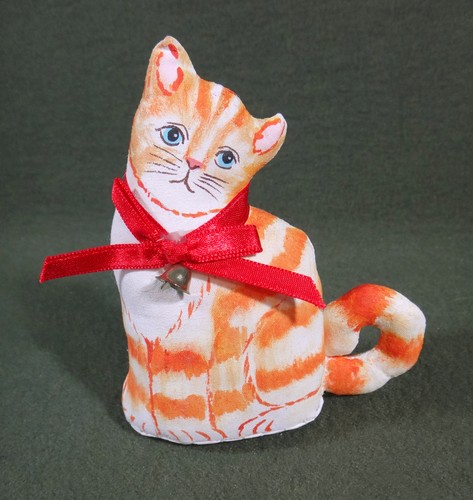 Cloth orange tabby - cloth, cat