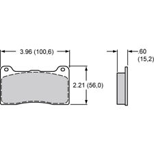 Wilwood 4 Pot Midilite Polymatrix Brake Pads - Various Compounds
