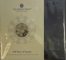 2021 50P - INSULIN FIFTY PENCE - BRILLIANT UNCIRCULATED - BU - COIN PACK