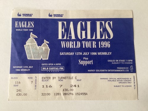 Eagles ticket world tour - eagles,