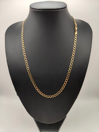 Solid 9ct yellow gold curb - gold,