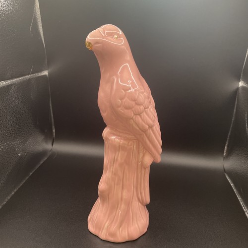 Ceramic pink parrot parakeet - ceramic,